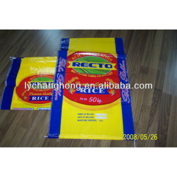 Pp saco de arroz tejido 25kg 50kg